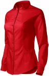 Blusa de algodón para mujer con mangas largas., rojo