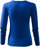 Camiseta ajustada para mujer, escote en V, azul real