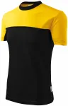Camiseta de algodón bicolor, amarillo