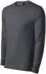 Camiseta de hombre ajustada con mangas largas., gris claro