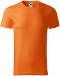 Camiseta de hombre, algodón orgánico texturizado, naranja