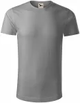 Camiseta de hombre de algodón orgánico, plata vieja