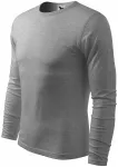 Camiseta de manga larga para hombre, mármol gris oscuro