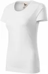 Camiseta de mujer, algodón orgánico texturizado, blanco