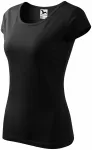 Camiseta de mujer con mangas muy cortas., negro Camiseta de mujer con mangas muy cortas., negro