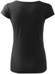 Camiseta de mujer con mangas muy cortas., negro Camiseta de mujer con mangas muy cortas., negro