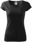 Camiseta de mujer con mangas muy cortas., negro Camiseta de mujer con mangas muy cortas., negro