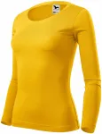 Camiseta de mujer de manga larga., amarillo
