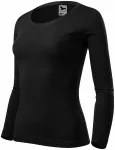 Camiseta de mujer de manga larga., negro Camiseta de mujer de manga larga., negro
