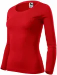 Camiseta de mujer de manga larga., rojo