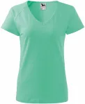 Camiseta de mujer slim fit con manga raglán, menta Camiseta de mujer slim fit con manga raglán, menta