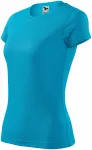 Camiseta deportiva para mujer, turquesa