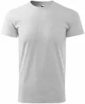 Camiseta simple para hombre, mármol gris claro Camiseta simple para hombre, mármol gris claro
