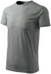 Camiseta simple para hombre, mármol gris oscuro