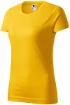 Camiseta simple para mujer, amarillo