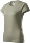 Camiseta simple para mujer, caqui brillante