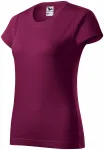 Camiseta simple para mujer, fucsia