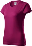 Camiseta simple para mujer, fuchsia red
