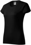 Camiseta simple para mujer, negro