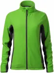 Chaqueta de mujer polar en contraste, manzana verde