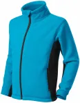 Chaqueta infantil de forro polar en contraste, turquesa