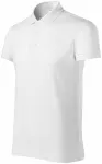 Cómodo polo de hombre, blanco