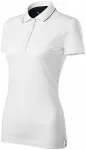 Elegante polo de mujer mercerizado, blanco