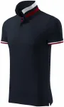 Polo de hombre con cuello subido, azul oscuro
