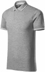 Polo de hombre en contraste, mármol gris oscuro