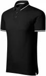 Polo de hombre en contraste, negro