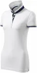 Polo de mujer con cuello hacia arriba, blanco