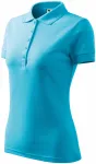 Polo elegante para mujer, turquesa