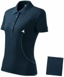 Polo simple para mujer, azul oscuro