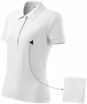 Polo simple para mujer, blanco