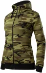 Sudadera de camuflaje para mujer, camuflaje verde