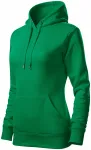 Sudadera de mujer con capucha sin cremallera, pasto verde
