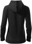 Sudadera de mujer en contraste con capucha, negro